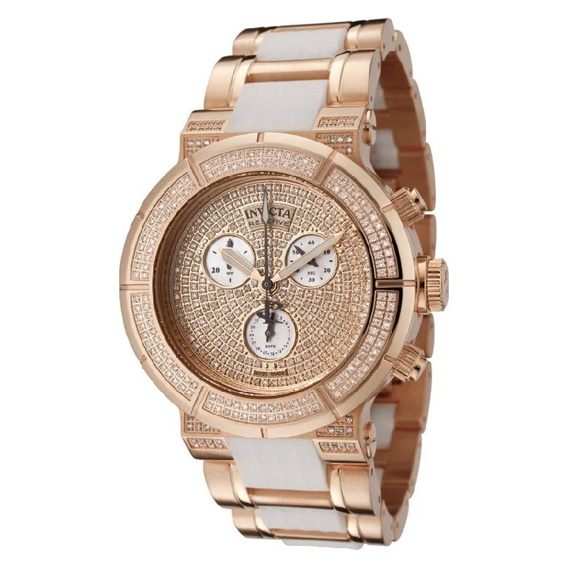 Invicta Women's Reserve Chronograph White Diamond Two Tone