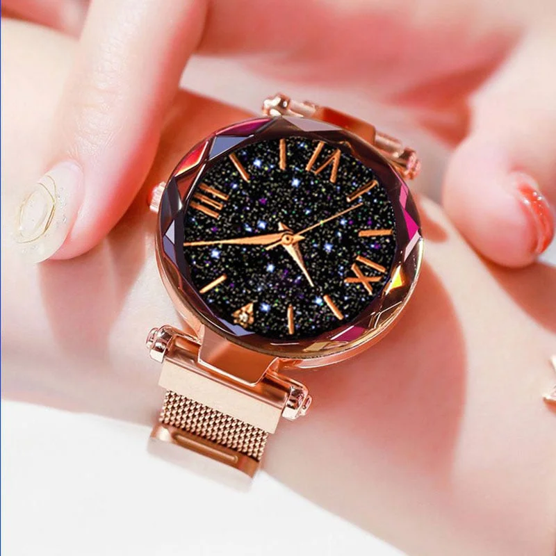 2019 Luxury Women Watches Magnetic Starry Sky Ladies Watch Quartz Wristwatch Dress Female Clock relogio feminino Free Shipping