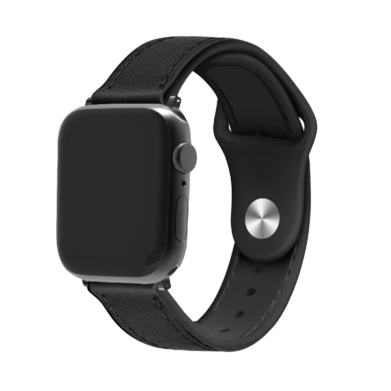 Apple Watch Hybrid Leather Strap (Black)