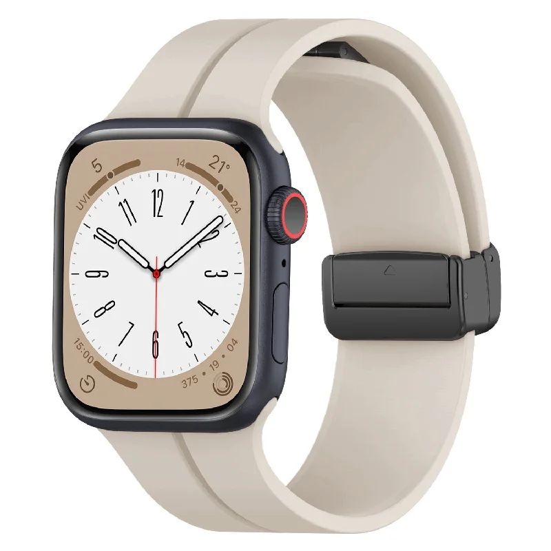 Apple Watch Magnetic D-Buckle Strap (Off White)