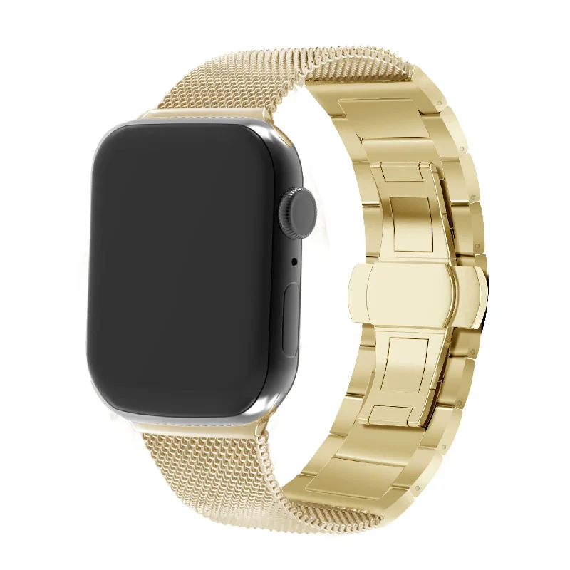 Apple Watch Steel/Milanese Strap (Gold)