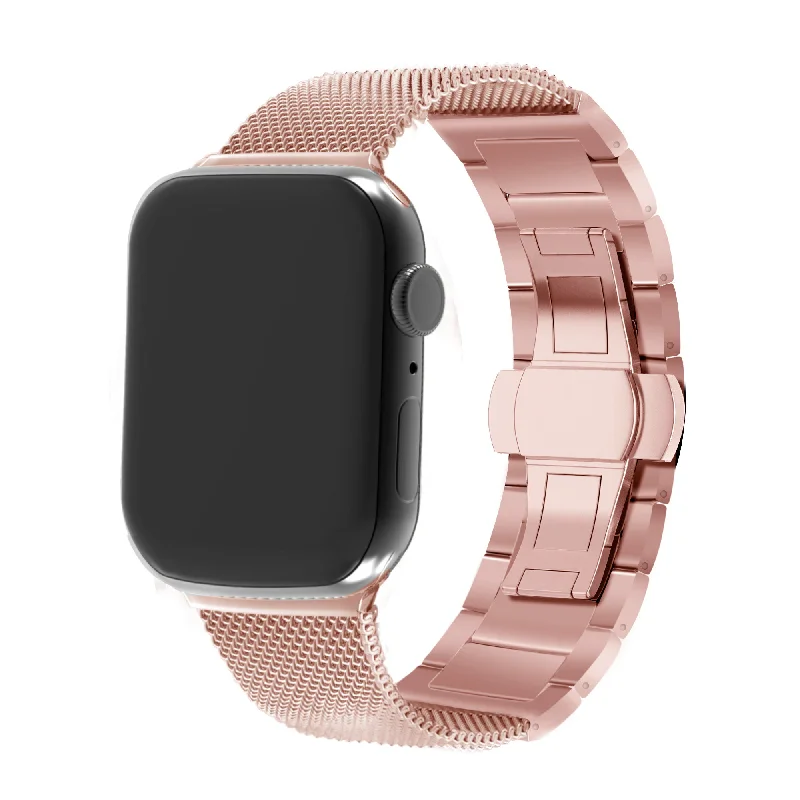 Apple Watch Steel/Milanese Strap (Rose Gold)