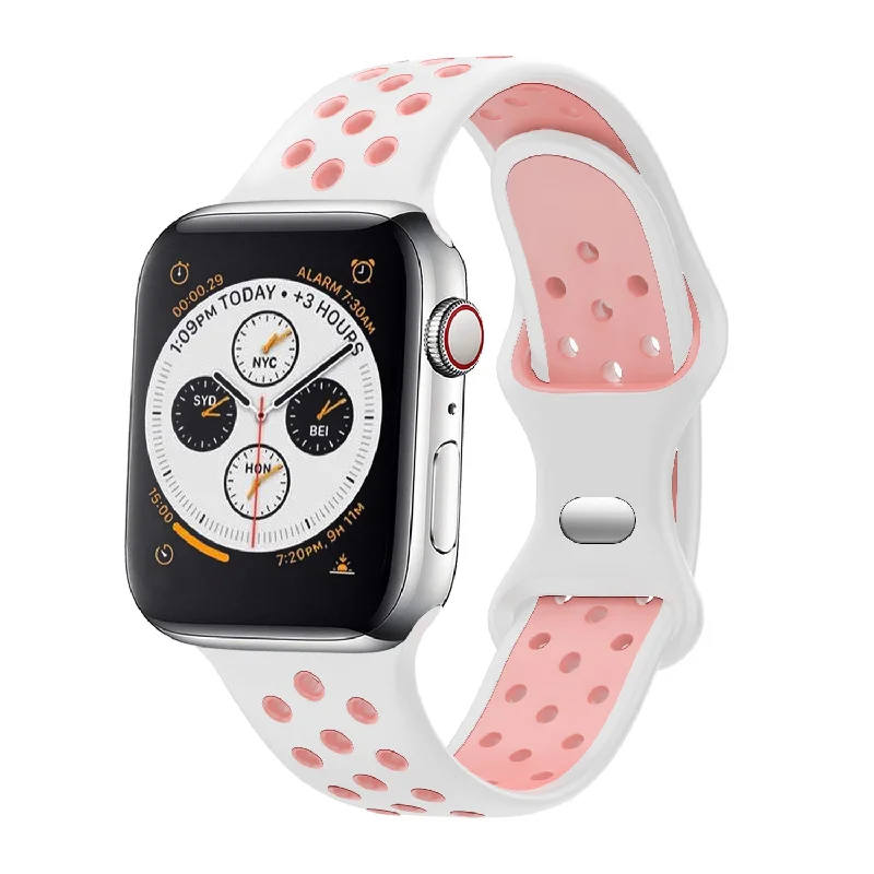 Apple Watch Sport Strap Classic (White/Pink)