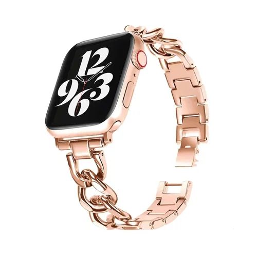 Apple Watch Steel Chain Strap (Rose Gold)