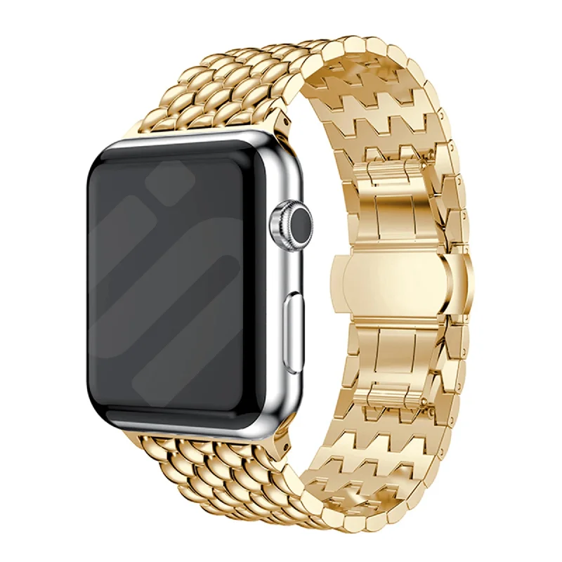 Apple Watch Steel Strap Dragon (Gold)