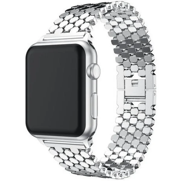 Apple Watch Steel Strap Hexagons (Silver)