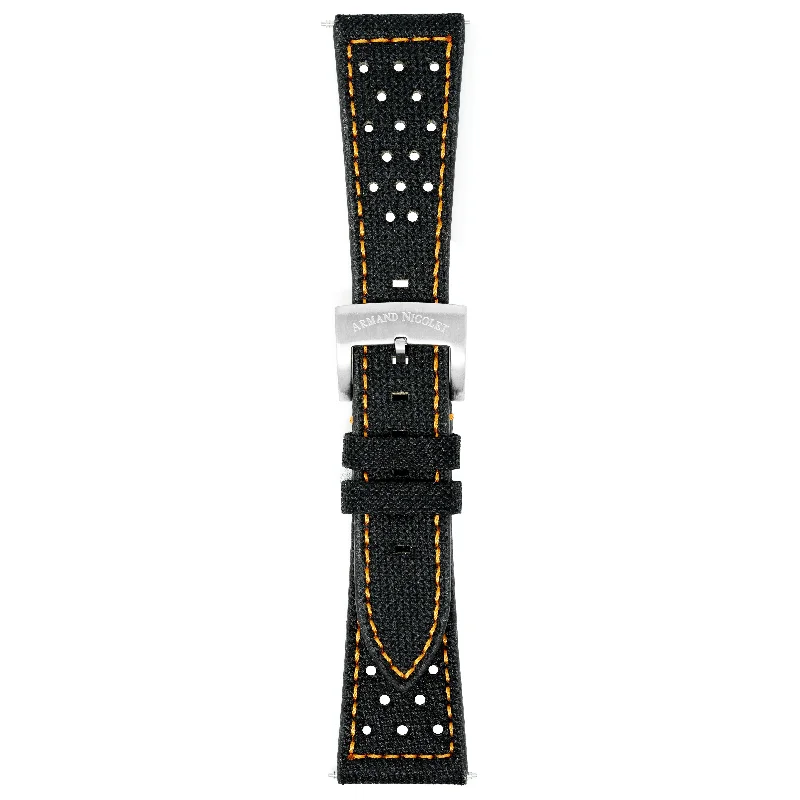 Armand Nicolet Watch Canvas Black Strap