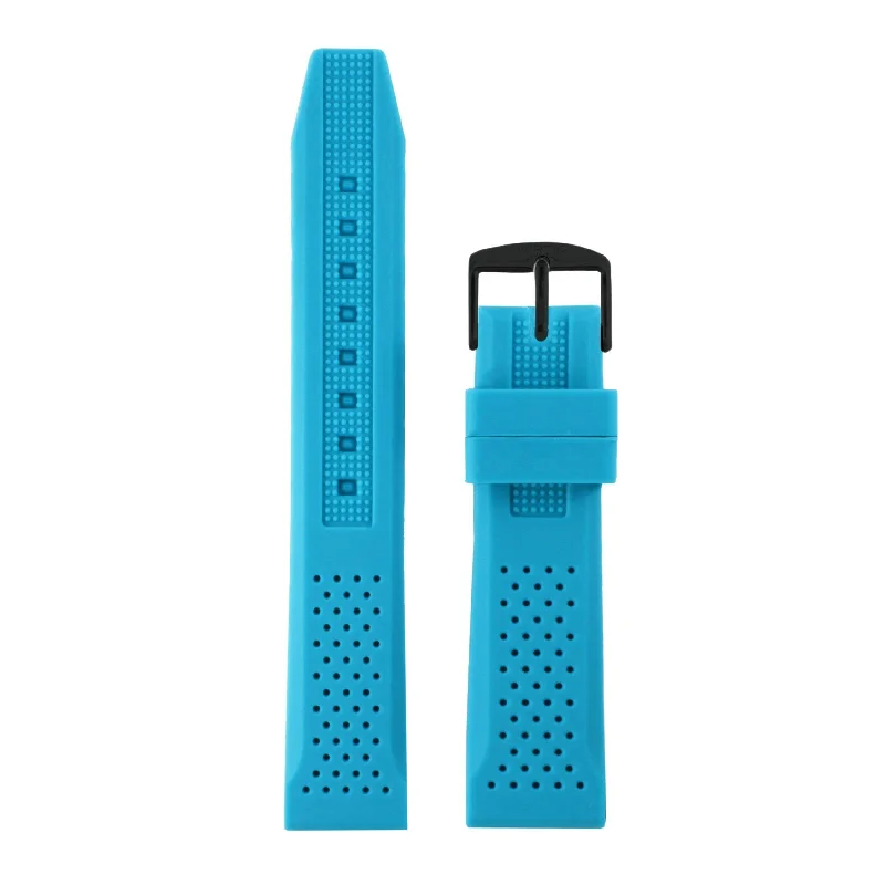 Blue and Black Vegan Rubber Strap