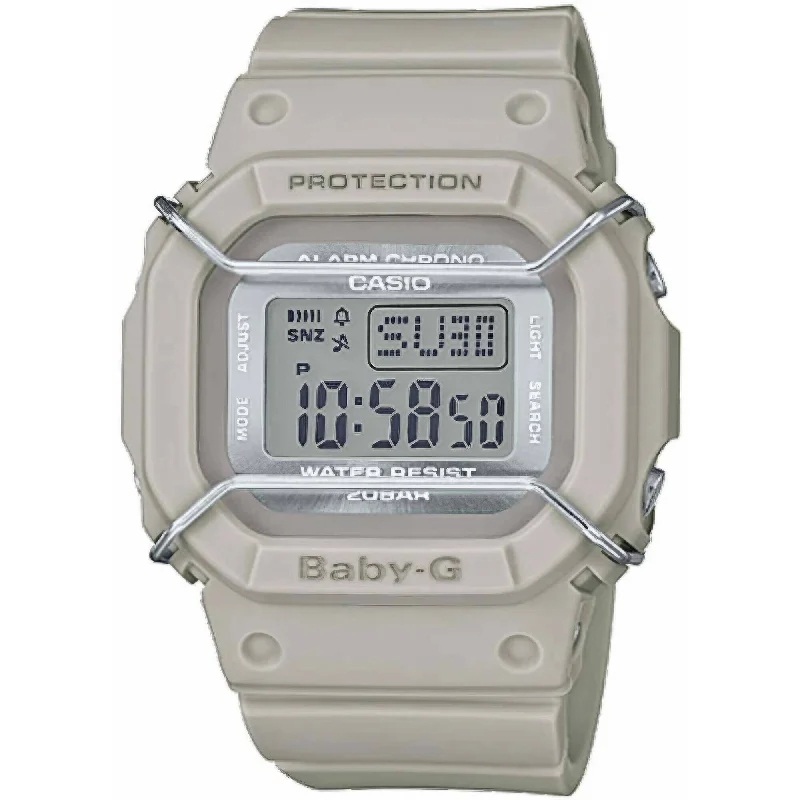 Casio Women's Watch - Baby-G Grey Digital Dial Resin Strap Chronograph | BGD501UM-8