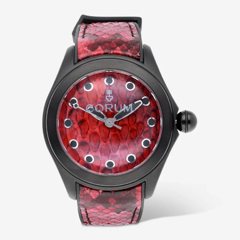 Corum Bubble 42 Red Python Limited Edition Stainless Steel Automatic Men's Watch L082/03208