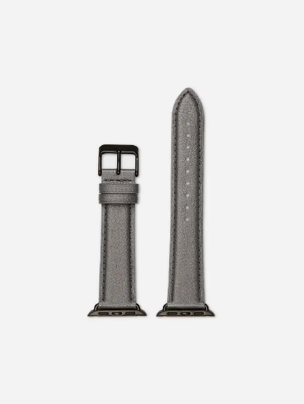 Apple Watch Compatible Vegan Watch Strap | Dark Grey & Space Grey