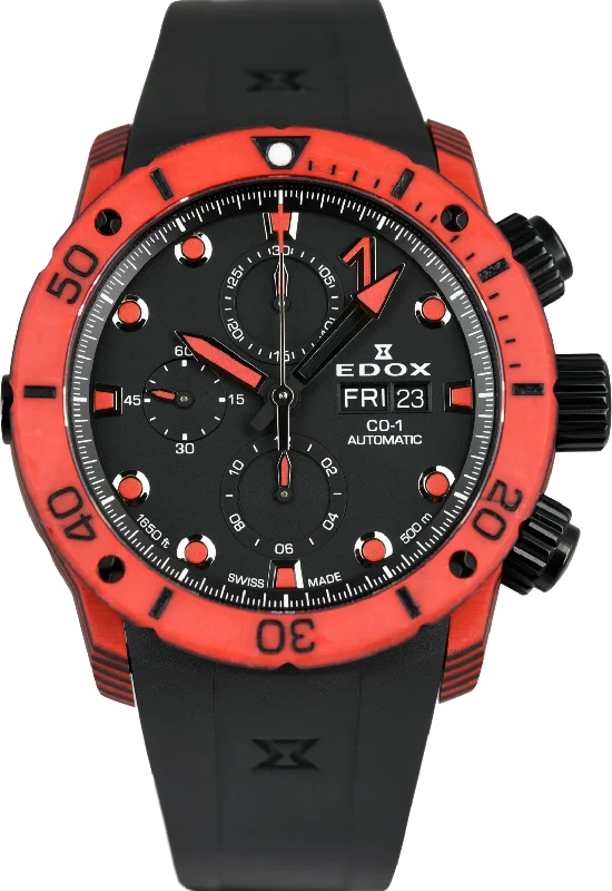 Edox Chronoffshore-1 Carbon Chronograph Automatic 01125 CLNRN NINRO (Pre-owned)