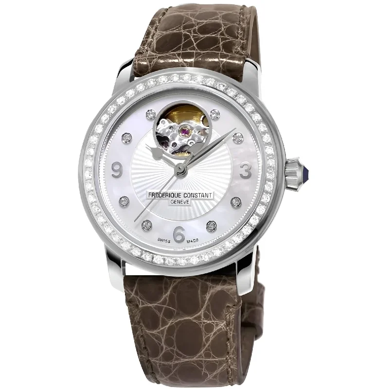 Frederique Constant Women's Watch - Heart Beatz Automatic Brown Strap | 310HBAD2PD6