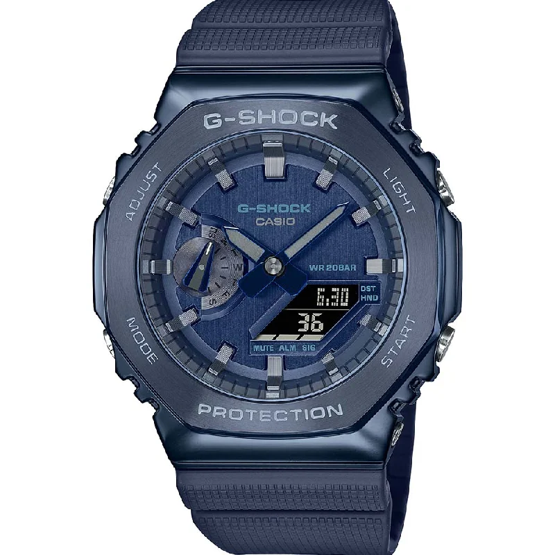 G-Shock GM2100N-2A Blue Metal Covered 'CasiOak'