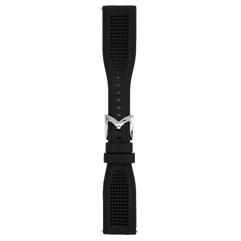 Gagà Milano Manuale 48mm Mesh Silicone Black Watch Strap