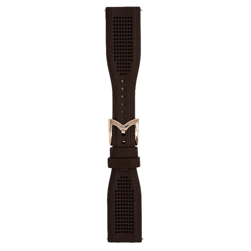 Gagà Milano Manuale 48mm Mesh Silicone Brown Watch Strap