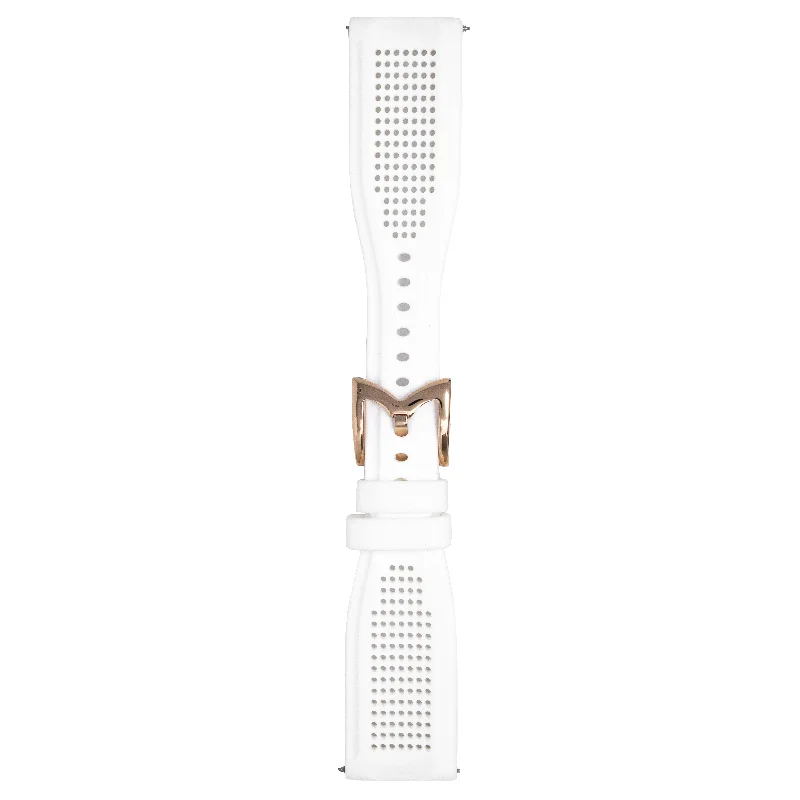 Gagà Milano Manuale 48mm Mesh Silicone White Watch Strap