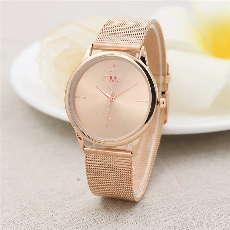 Gold Black Mesh Stainless Steel Watches Women Top Brand Luxury Casual Clock Ladies Wrist Watch Relogio Feminino  #4M10