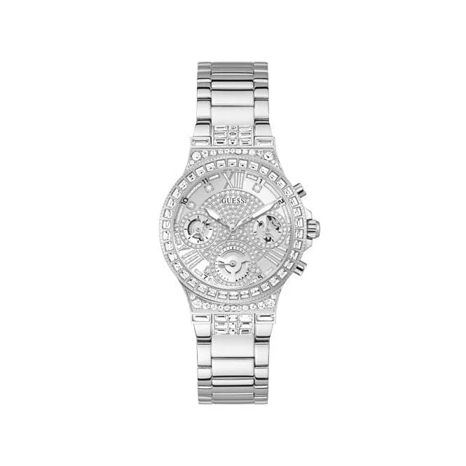 Guess Moonlight Ladies Sport Silver Stainless Steel Watch GW0320L1