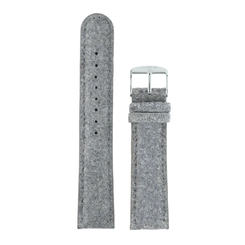 Grey and Silver Vegan Tweed Strap