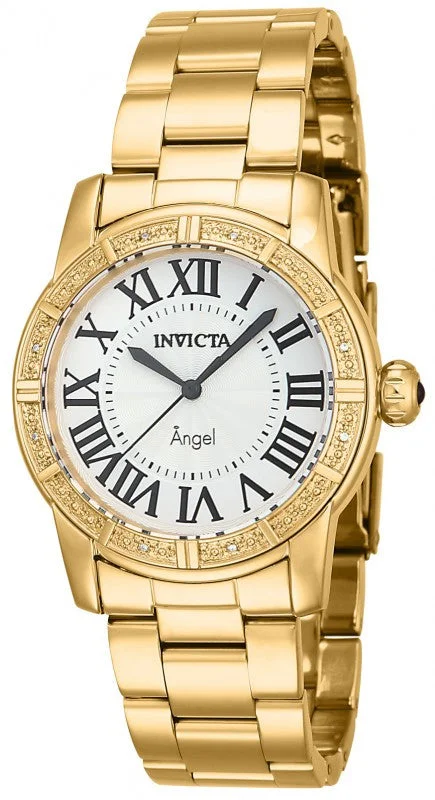 Invicta Women's 14717 Angel Royale Diamond Accented 18k Gold Plated Stainless Steel Watch