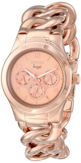 Invicta Women's 15141 Angel Rose Gold-Tone Dial 18k Rose Gold Ion-Plated Stainless Steel Watch