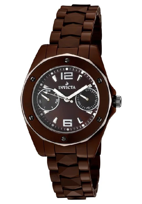 Invicta Women's 0985 Ceramic Ocean Elite Brown Dial Watch