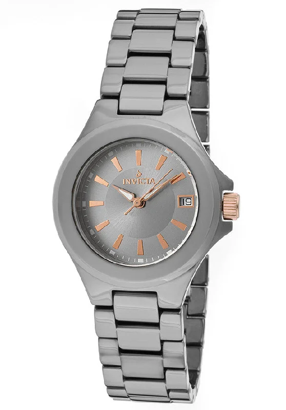 Invicta Women's 12540 Grey Dial Gunmetal Ceramic Watch