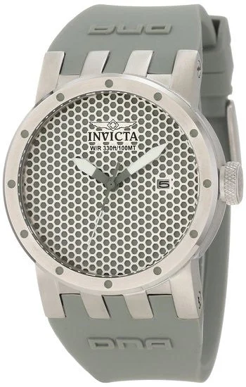 Invicta Women's 10423 DNA Mesh Silver Sandblast- Grey Dial Grey Silicone Watch