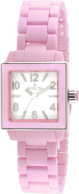 Invicta Women's 1176 Ceramic White Dial Pink Matte Ceramic Watch