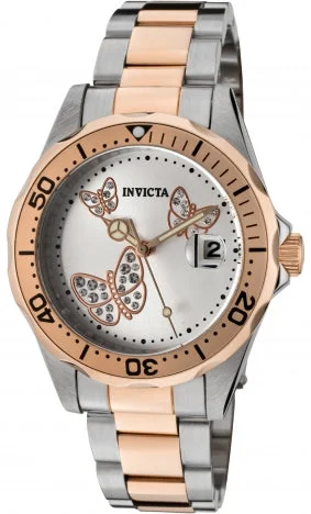 Invicta Women's 12504 Pro Diver Silver Dial Two Tone Watch