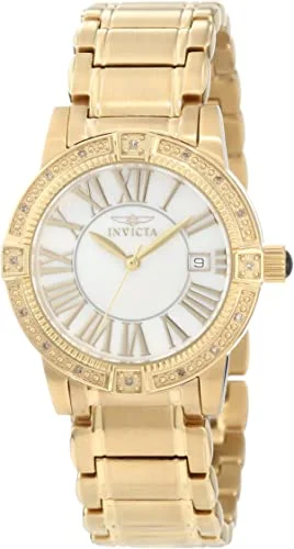 Invicta Women's 13959 Angel White Mother-Of-Pearl Dial Diamond Accented Watch