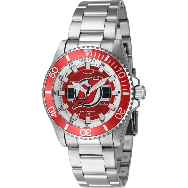 Invicta Women's Quartz Watch - NHL New Jersey Devils Silver Stainless Steel | 42221