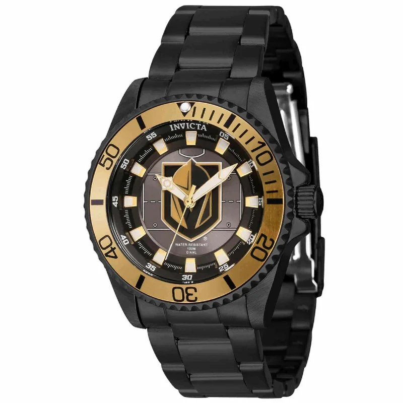 Invicta Women's Quartz Watch - NHL Vegas Golden Knights Black Steel Bracelet | 42209