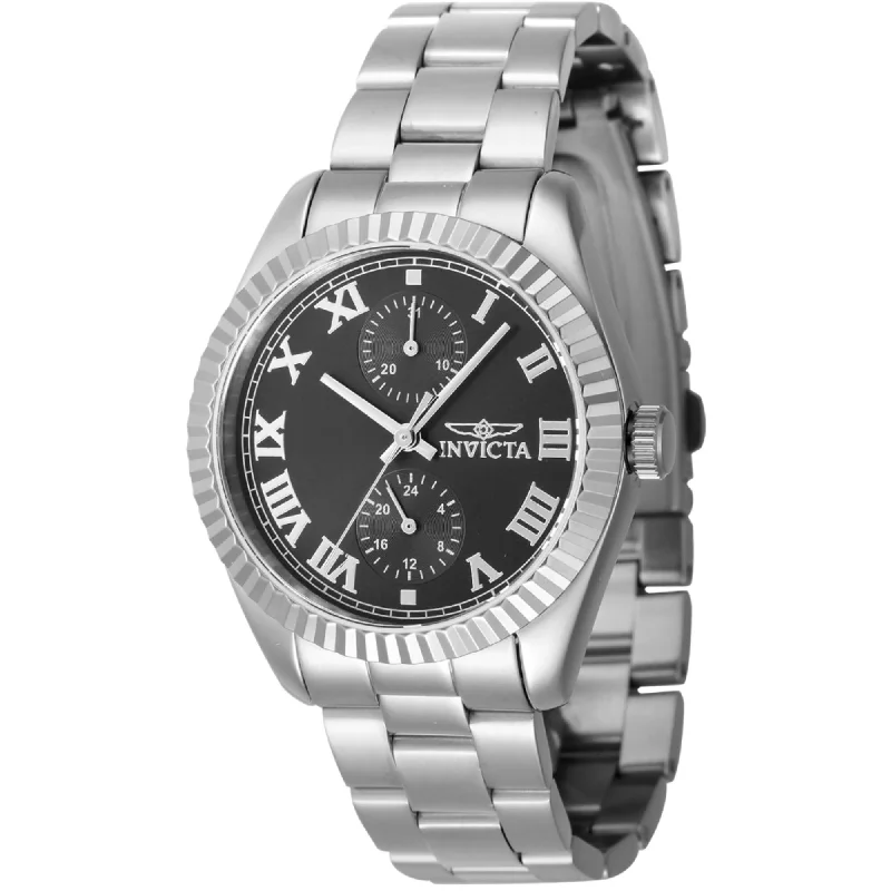 Invicta Women's Quartz Watch - Specialty Black Dial Stainless Steel Bracelet | 47434