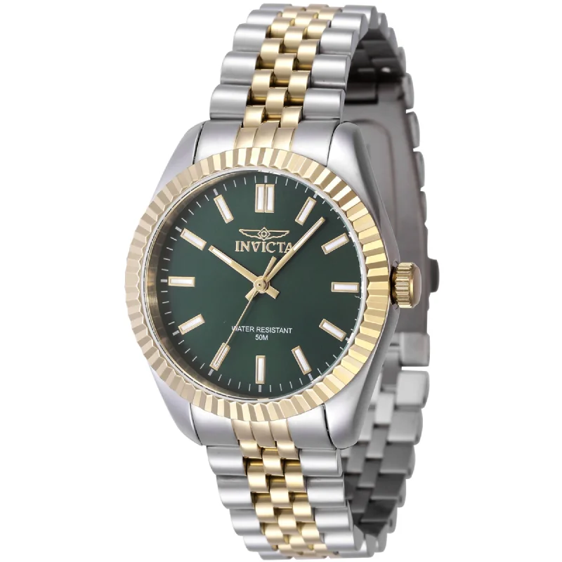 Invicta Women's Quartz Watch - Specialty Green Dial Two Tone Bracelet | 47501