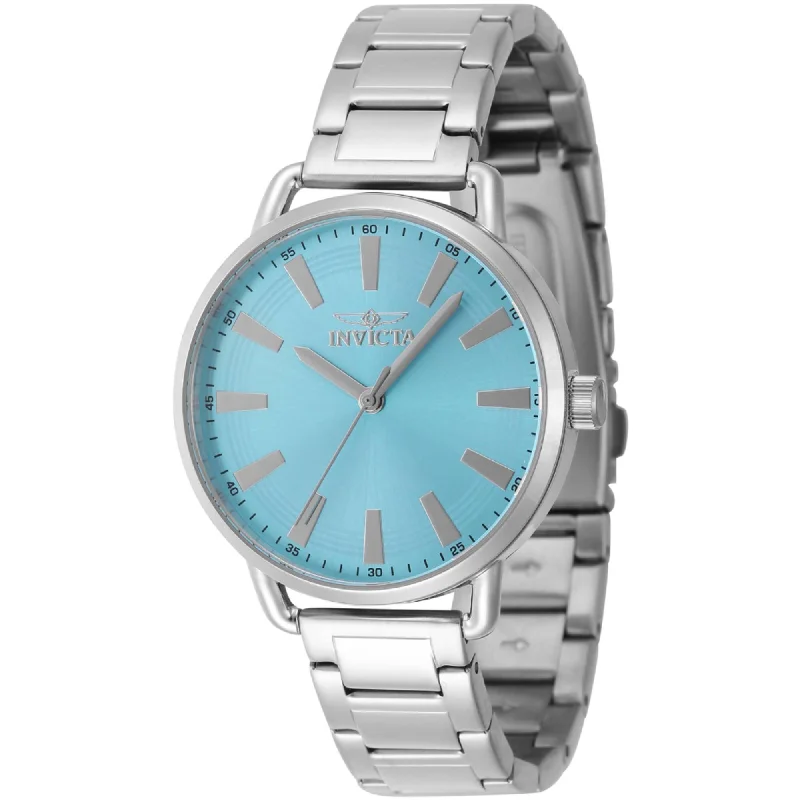 Invicta Women's Quartz Watch - Wildflower Light Blue Dial Silver Tone Bracelet | 47321