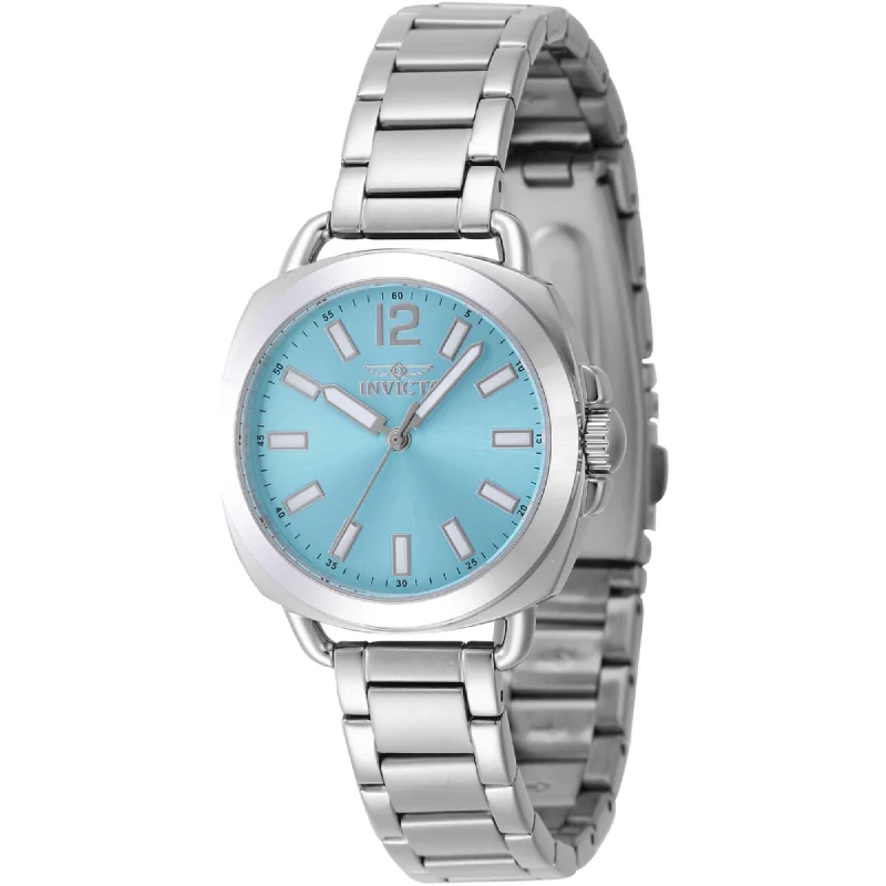 Invicta Women's Quartz Watch - Wildflower Light Blue Dial Silver Tone Bracelet | 47325