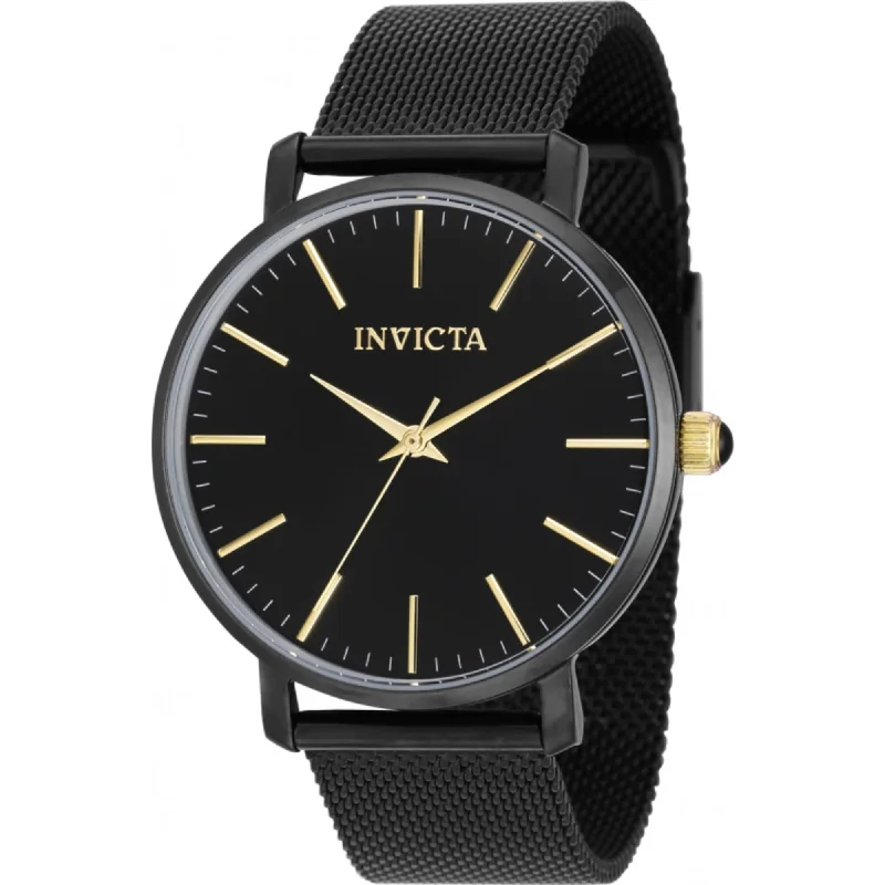 Invicta Women's Watch - Angel Quartz Black Stainless Steel Mesh Bracelet | 39371