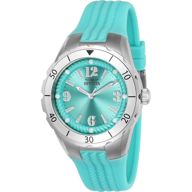 Invicta Women's Watch - Angel Silver Case Light Blue Silicone Rubber Strap | 24124