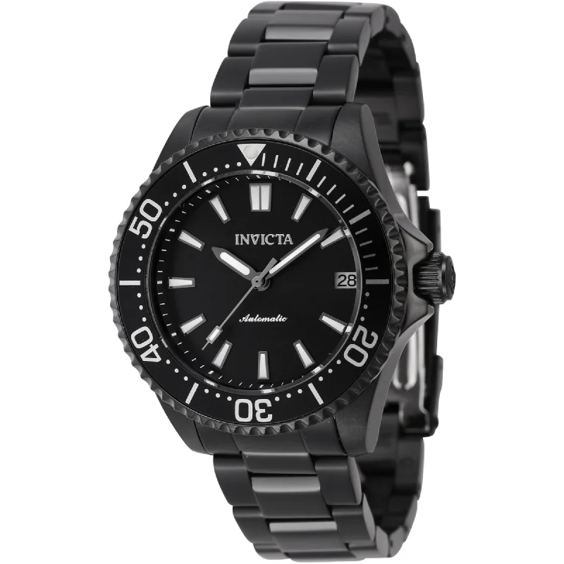 Invicta Women's Watch - Pro Diver Rotating Bezel Automatic Black Bracelet | 46650