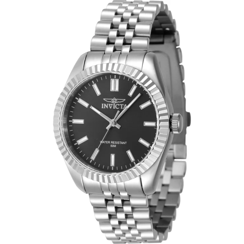 Invicta Women's Watch - Specialty Black Dial Silver Steel Bracelet Quartz | 47494