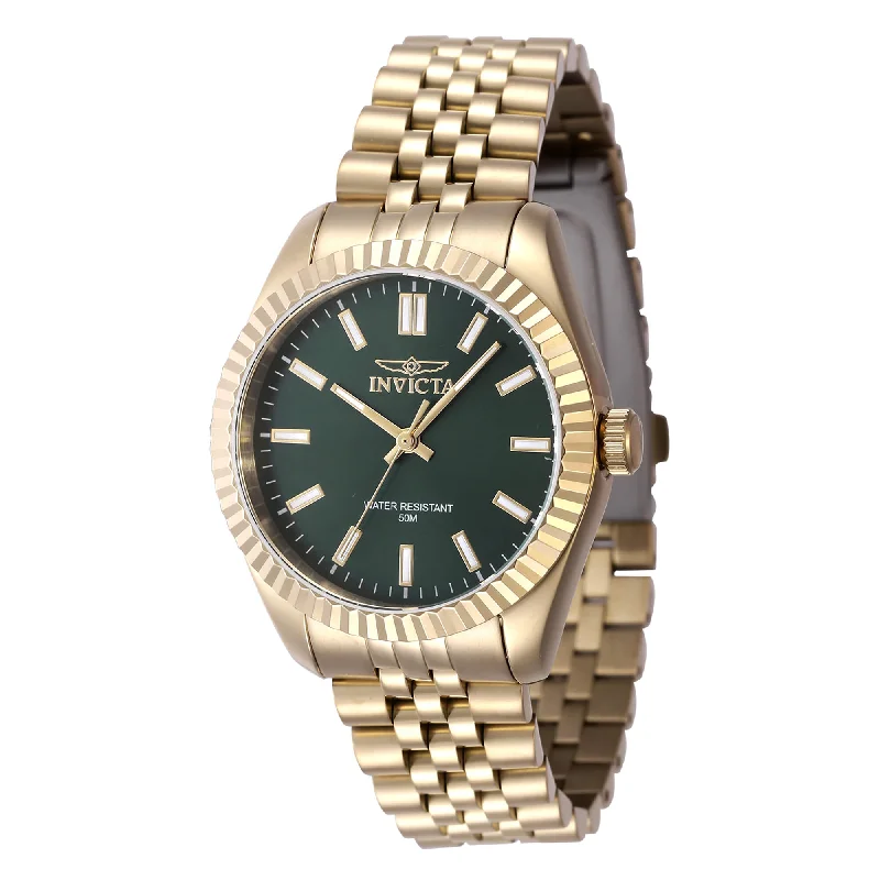 Invicta Women's Watch - Specialty Quartz Green Dial Yellow Gold Bracelet | 47505