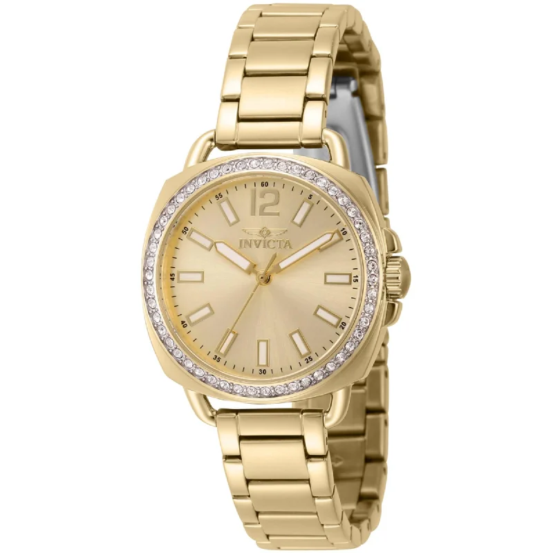 Invicta Women's Watch - Wildflower Crystal Bezel Gold Tone Dial Bracelet | 46342