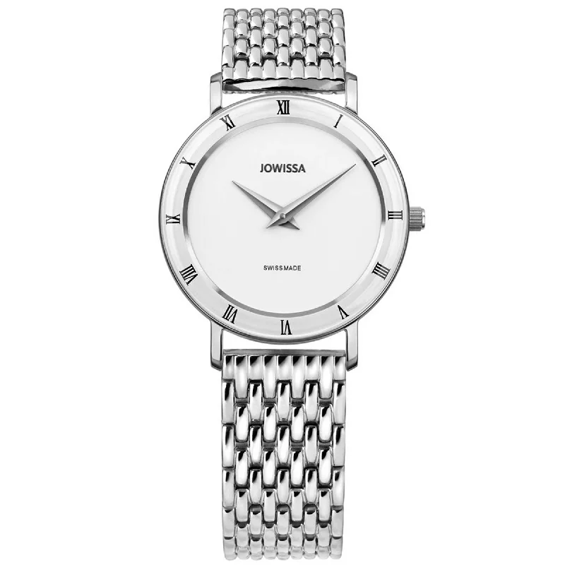 Jowissa Women's Watch - Roma White Dial Silver Stainless Steel Bracelet | J2.289.M