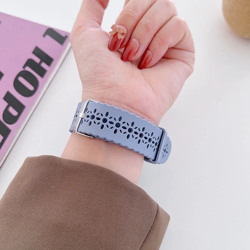 Lace Silicone Strap For Apple Watch