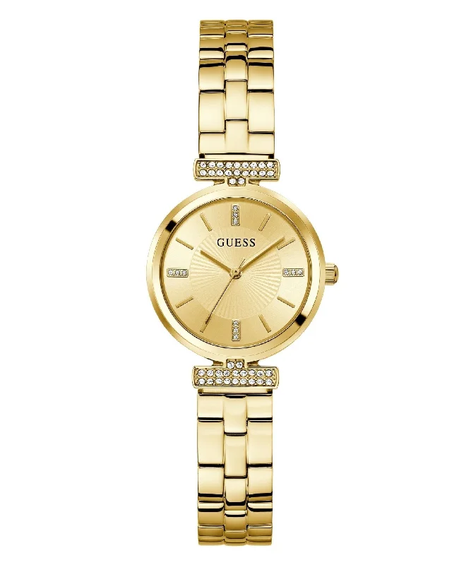 Guess Ladies Array Gold Tone Recycled Steel Watch GW0762L2