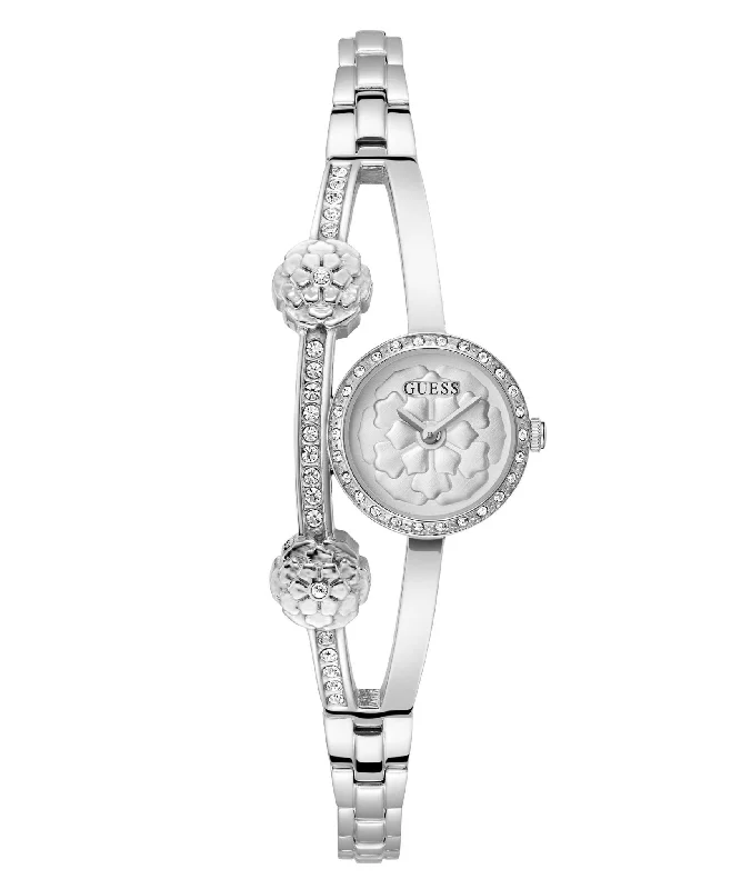 Guess Ladies Chloe Silver Tone Recycled Steel Watch GW0756L1