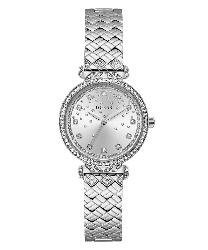 Guess Ladies Enchantment Silver Tone Recycled Steel Watch GW0763L1