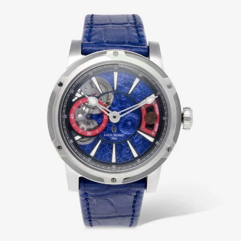 Louis Moinet Mars Mission Blue Stainless Steel LE Automatic Men's Watch LM-75.10.MA-B